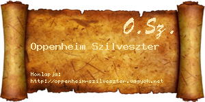Oppenheim Szilveszter névjegykártya
